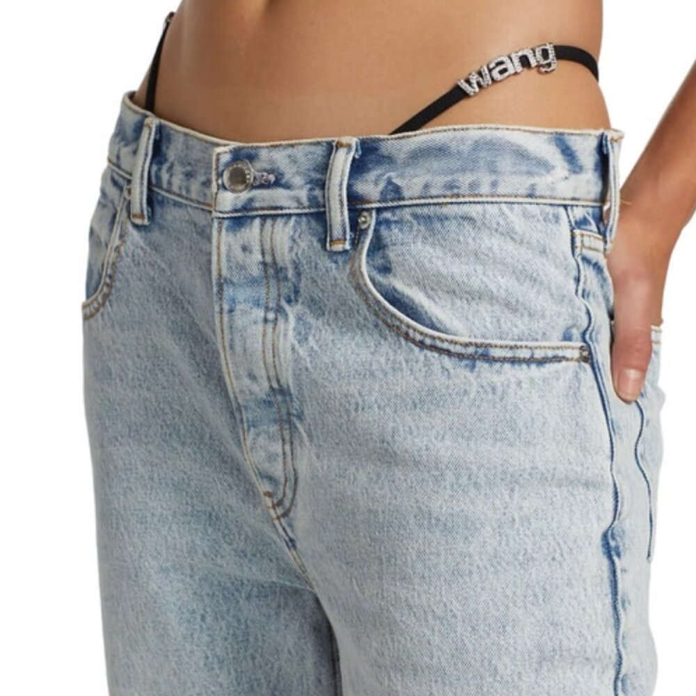 NWT Alexander Wang Bikini Rhinestone Strap Jeans